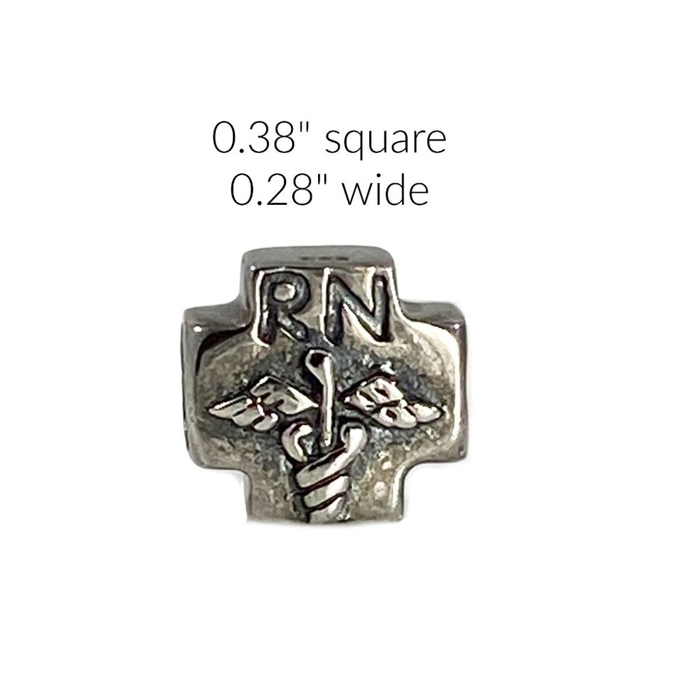 European Charm Bead RN Nurse 925S Fits Pandora - Picture 3 of 4
